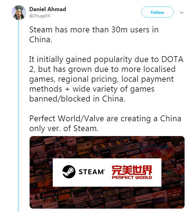 Steam中国玩家数量超3000万 《太吾绘卷》销量60万