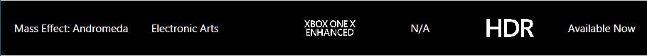 《质量效应：仙女座》XboxOneX画面强化补丁推出 画面提升