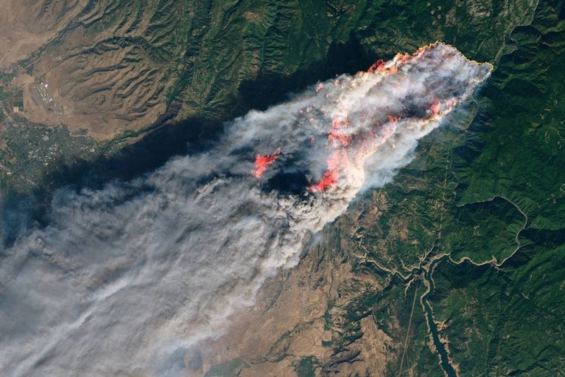 NASA减州山水下浑卫星照：画里震摇 让人感到出有热而栗