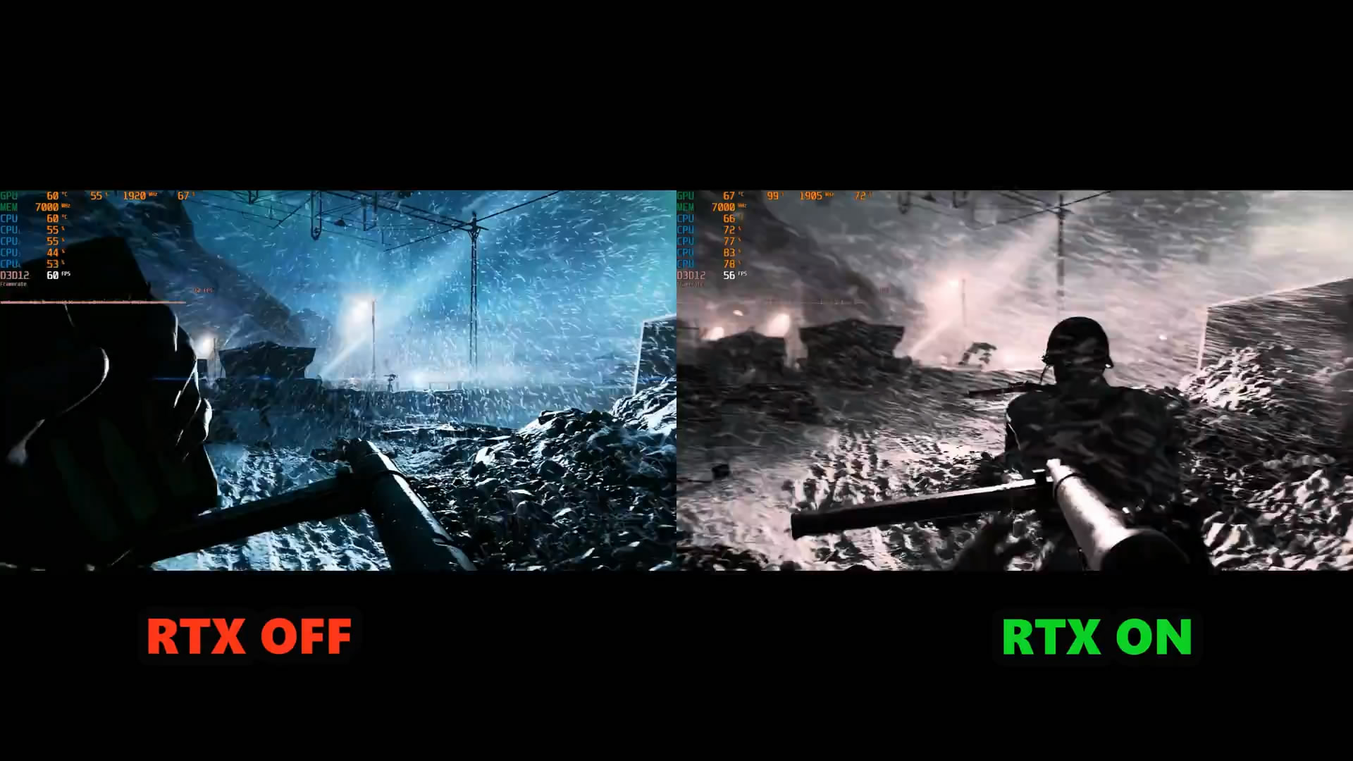 《战地5》光线追踪开启与不开启画面对比 差别大吗？