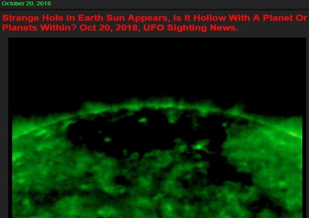 内藏玄机！NASA最新太阳巨大年夜乌洞照片助推太阳空心猜念