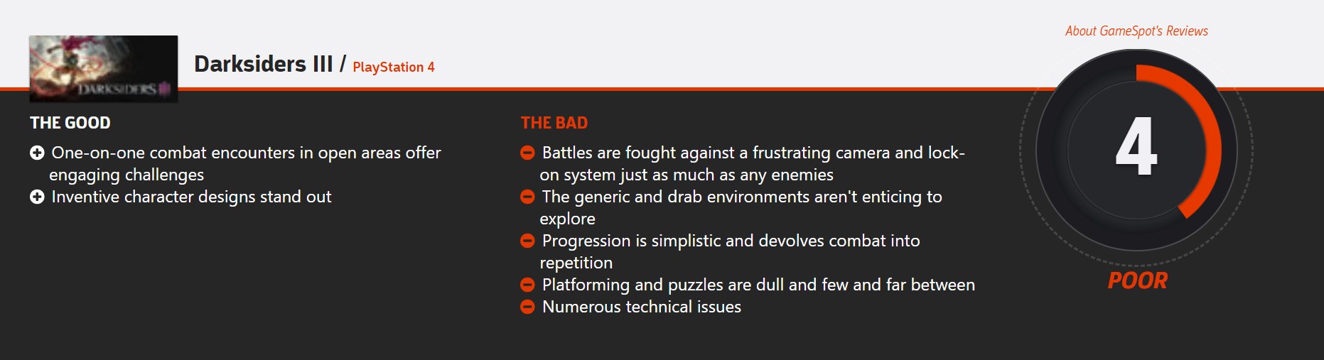 《暗黑血统3》首批评分公布 IGN 7分 GameSpot 4分