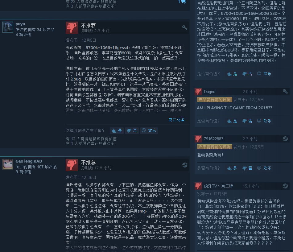 动做游戏《开法防卫4》Steam评价批驳没有一 那是款半成品？