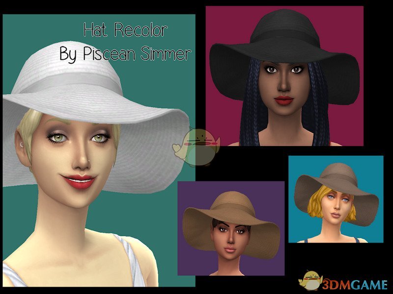 《模拟人生4》女性复古太阳帽MOD