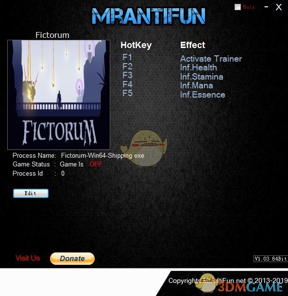 《Fictorum》v1.2.12a四项修改器[MrAntiFun]