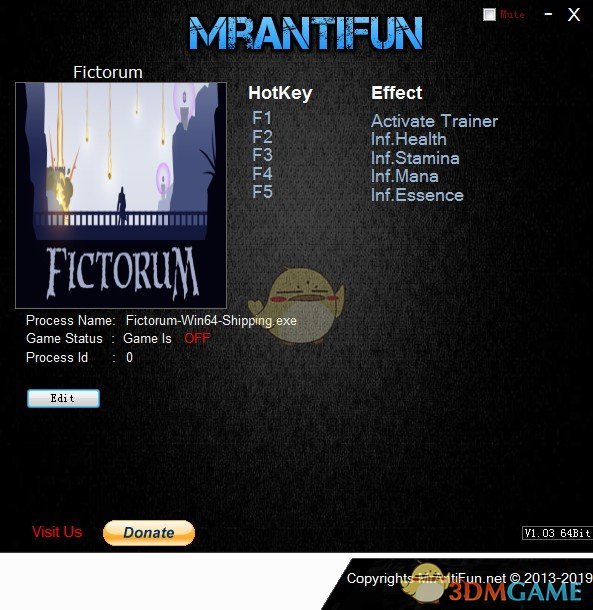 《Fictorum》v1.2.9a四项修改器[MrAntiFun]