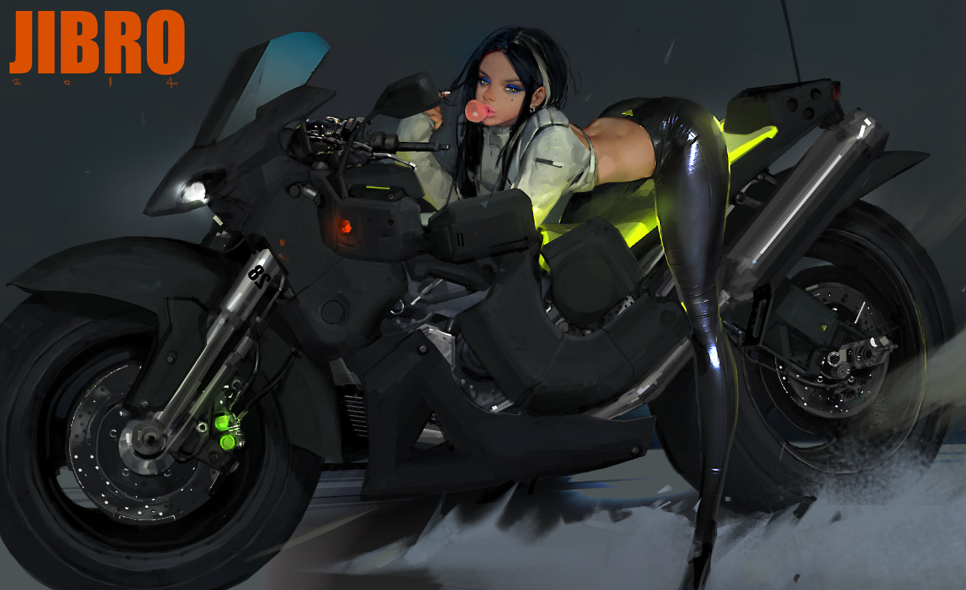 《守望先锋》女美工概念画欣赏 皮裤妹子骑机