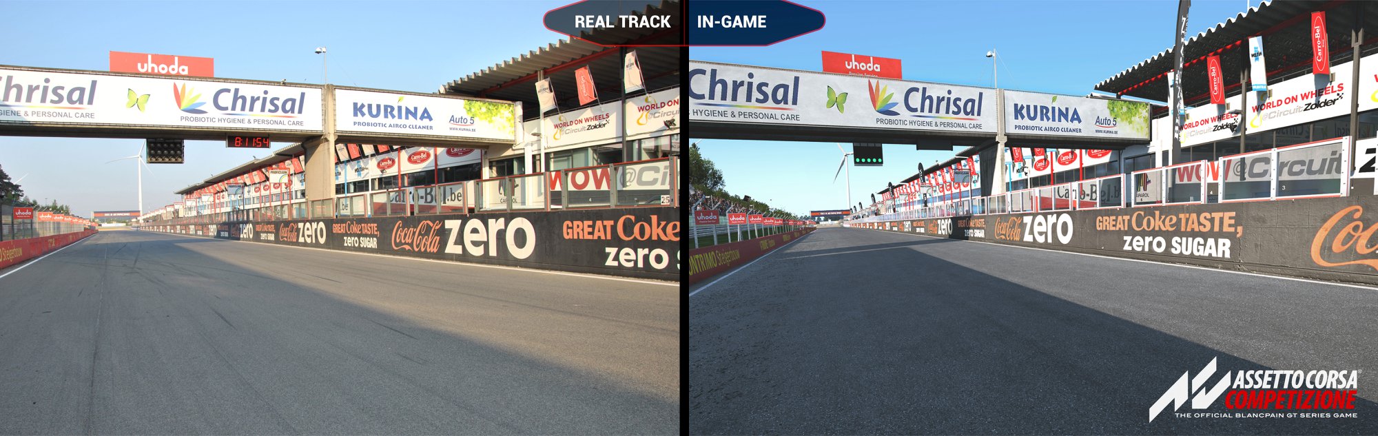 《神力科莎：竞技版》游戏截图vs现实照片对比