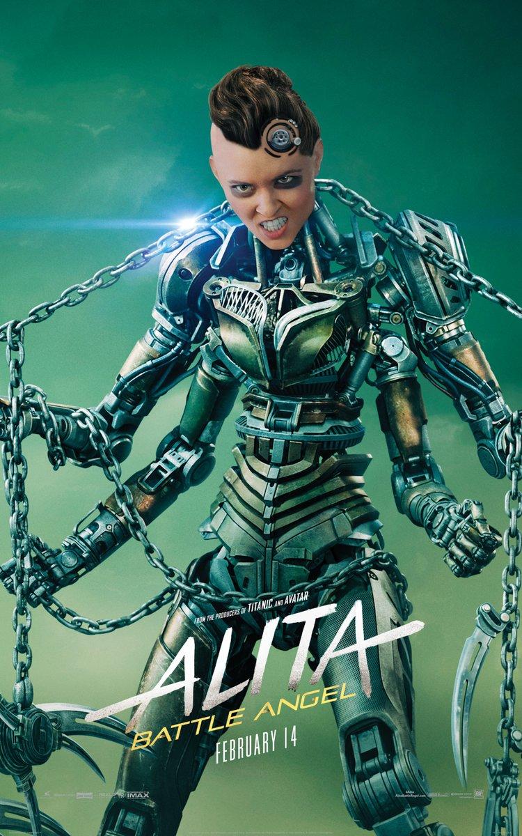 《阿丽塔:战斗天使》角色海报 阿丽塔手持利刃