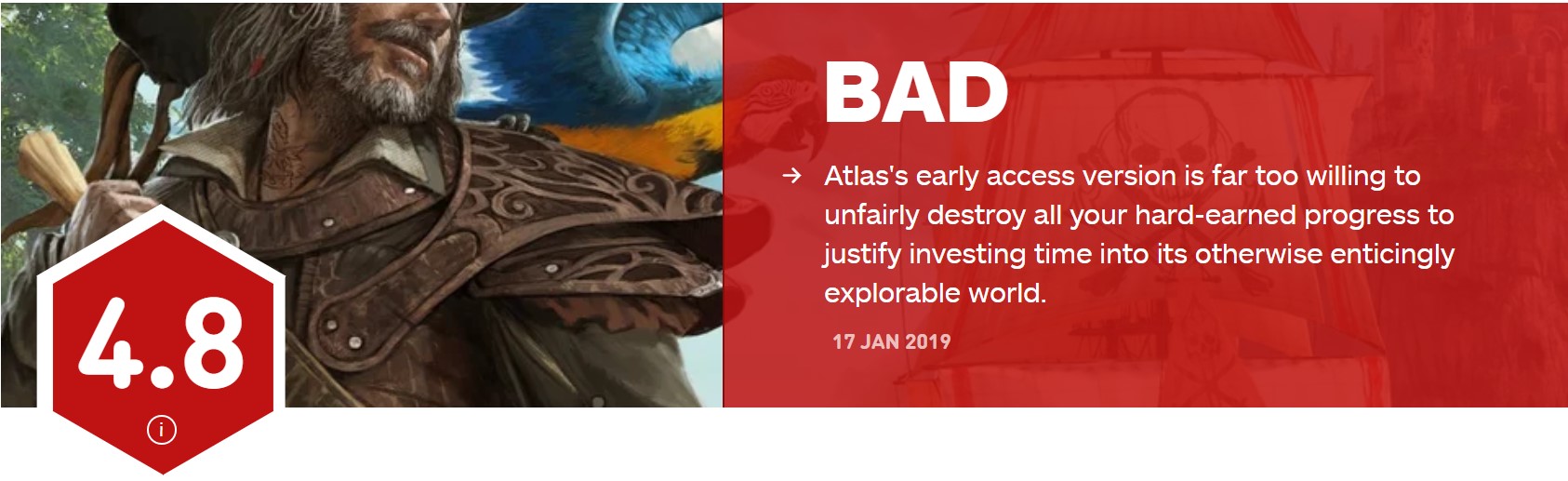 《方舟》开发商新作《Atlas》IGN 4.8分 还没做好就出航了