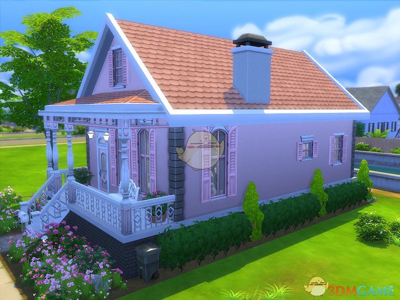 《模拟人生4》粉色小型住宅MOD