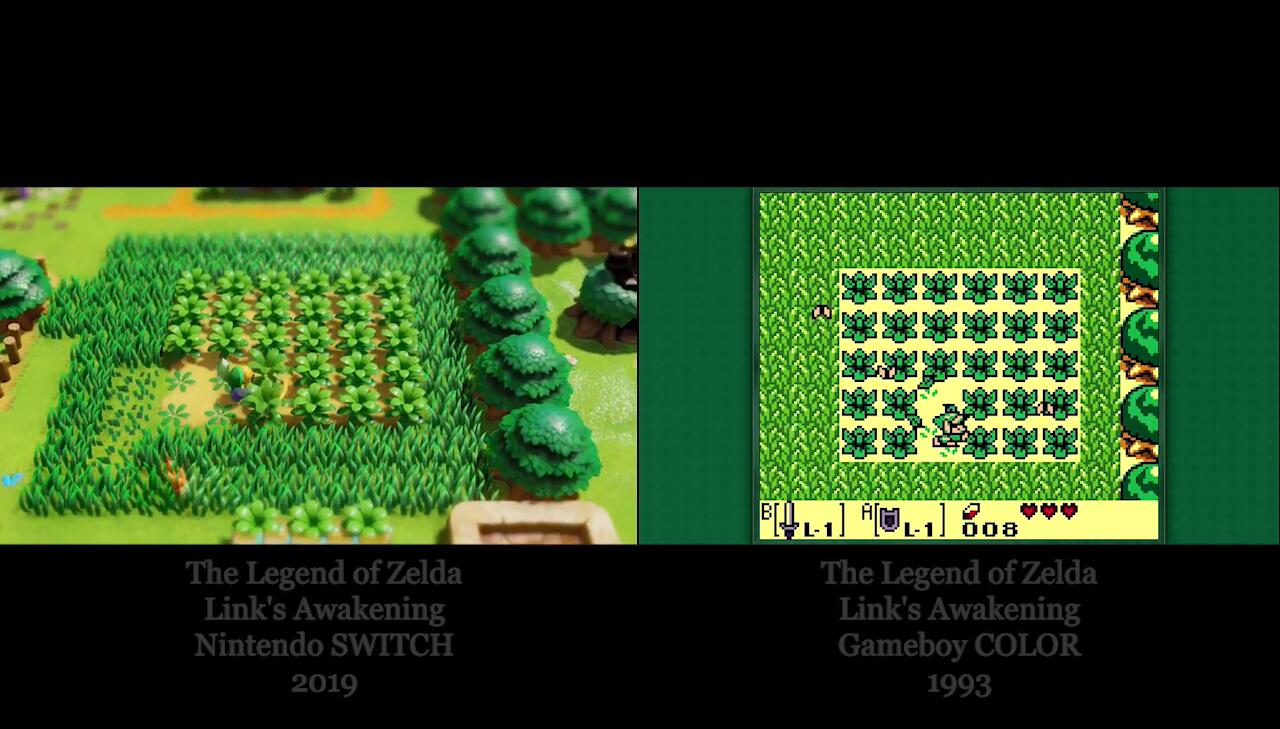 细致入微还原风格 《塞尔达传说：梦见岛》Switch版与GBC原版对比