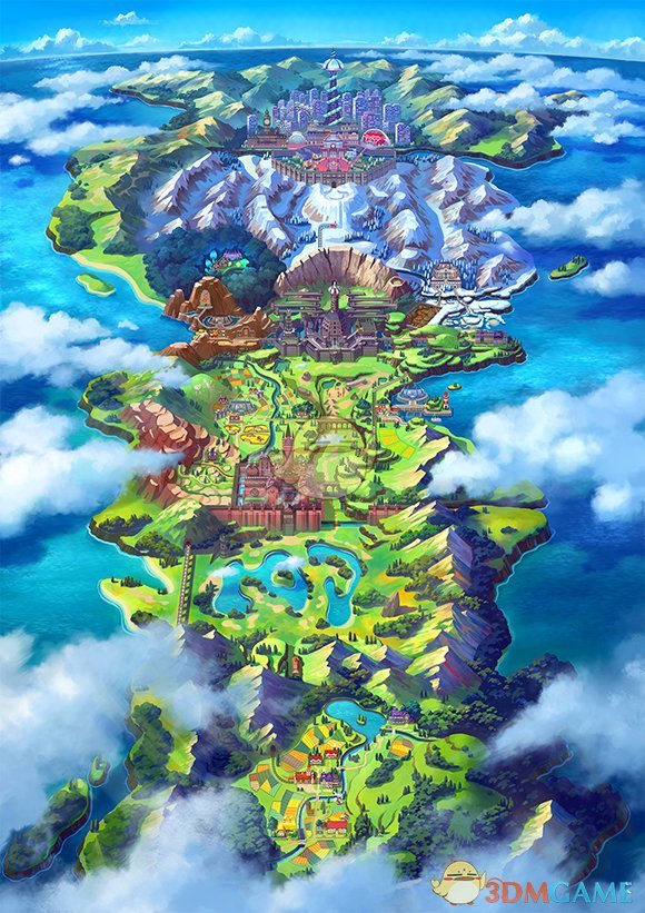 《精灵宝可梦：剑/盾》新地图伽勒尔地区一览