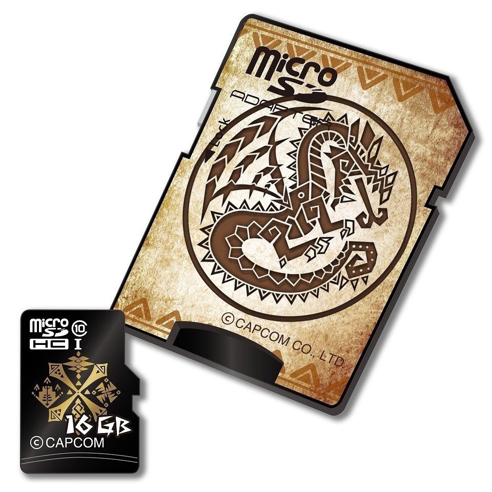 《怪物猎人》主题microSDHC卡 16GB容量附带卡套