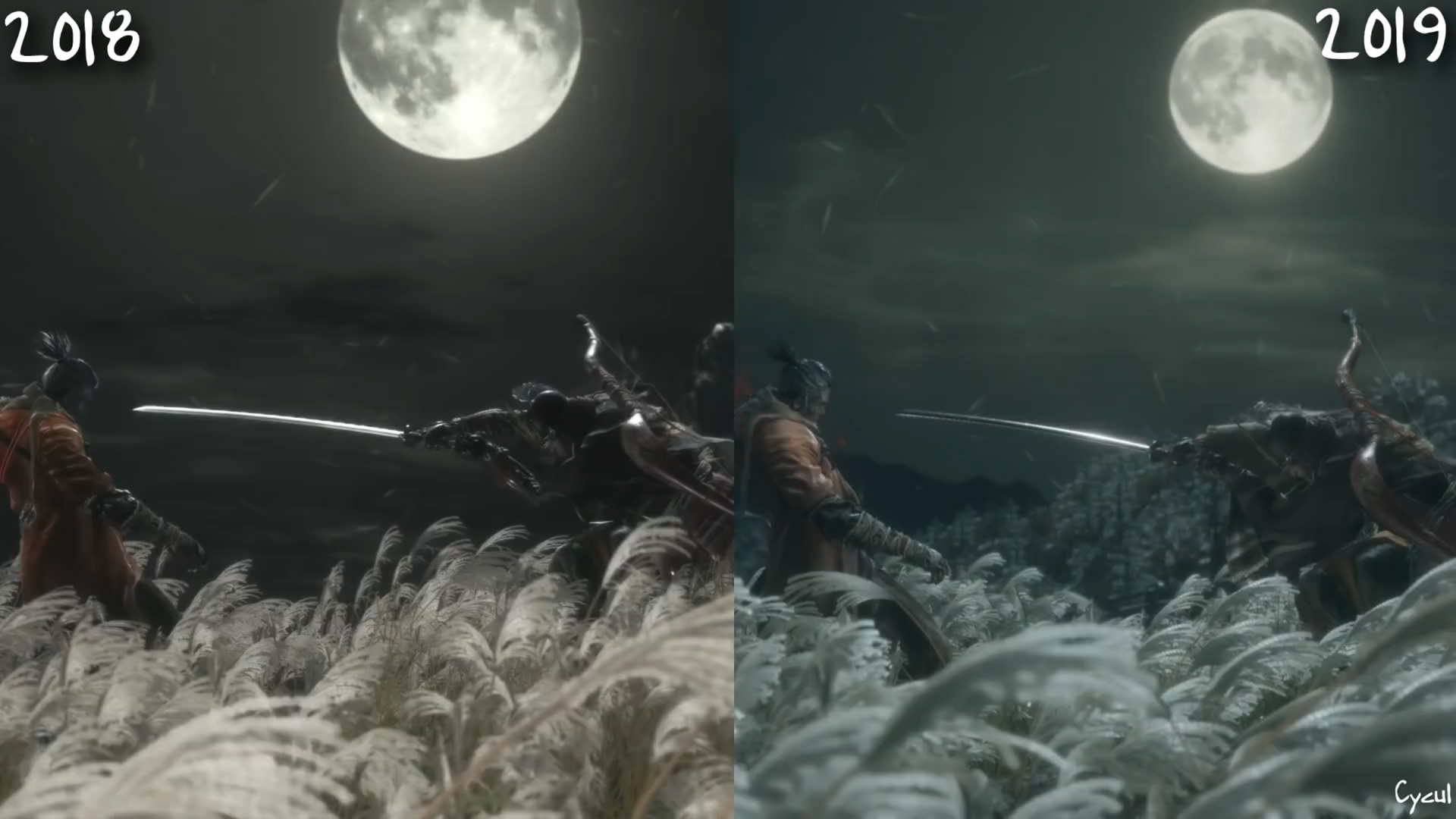 《只狼：影逝二度》早期版与新版对比 视觉效果进化