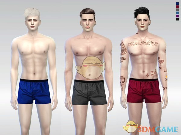 《模拟人生4》男性纯色泳裤MOD