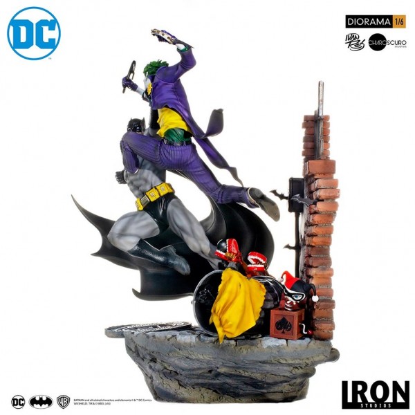 蝙蝠侠大战小丑雕像售价5371元 细节涂装十分精致