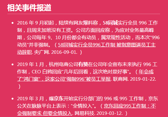 我就呐喊一波！热心网友自建网页科普996工作制引热议