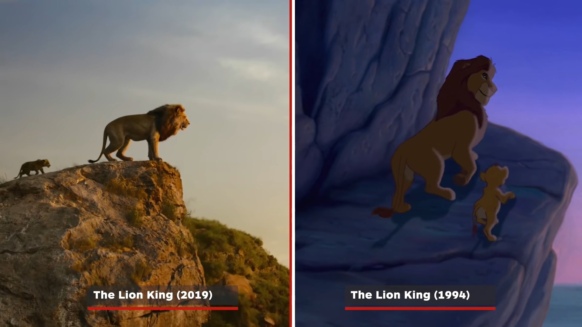 《狮子王》真人电影版中文版预告 2019和1994版对比