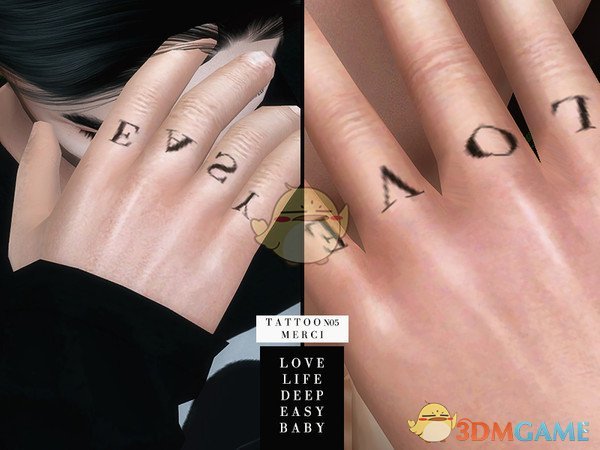 《模拟人生4》手指纹身MOD