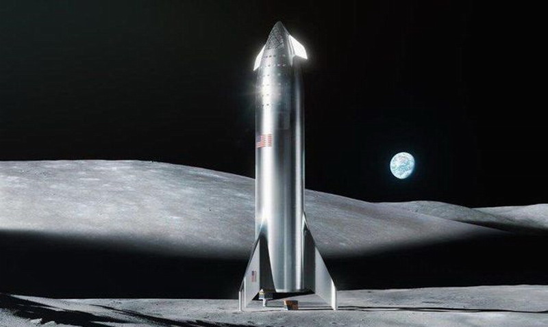 马斯克支布SpaceX星际飞船衬着图 上岸月球殖平易近水星