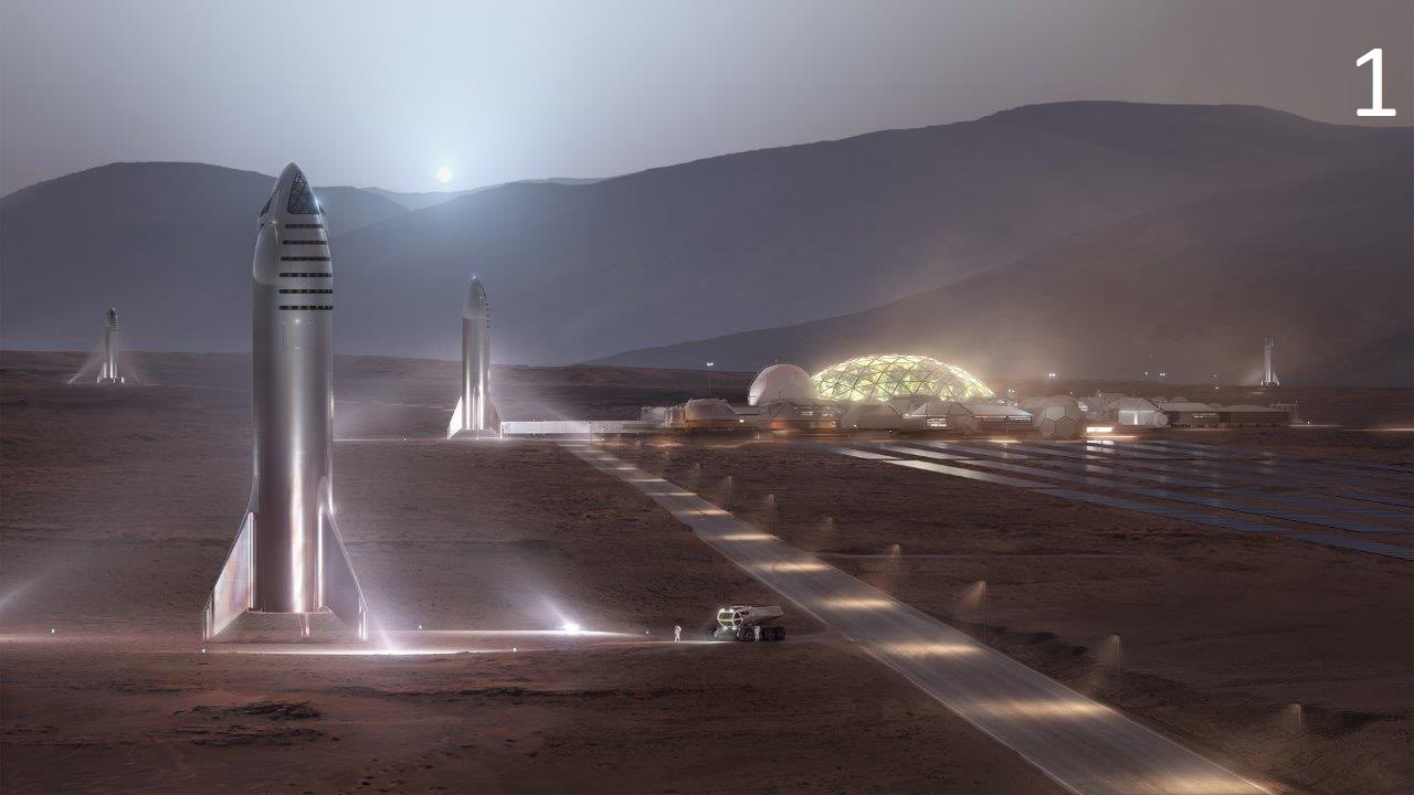 马斯克发布SpaceX星际飞船渲染图 登陆月球殖民火星