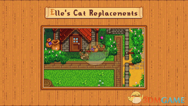 《星露谷物语》Elle的宠物猫外观替换包MOD