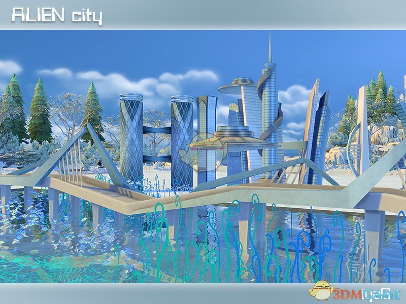 《模拟人生4》美丽水城建筑MOD
