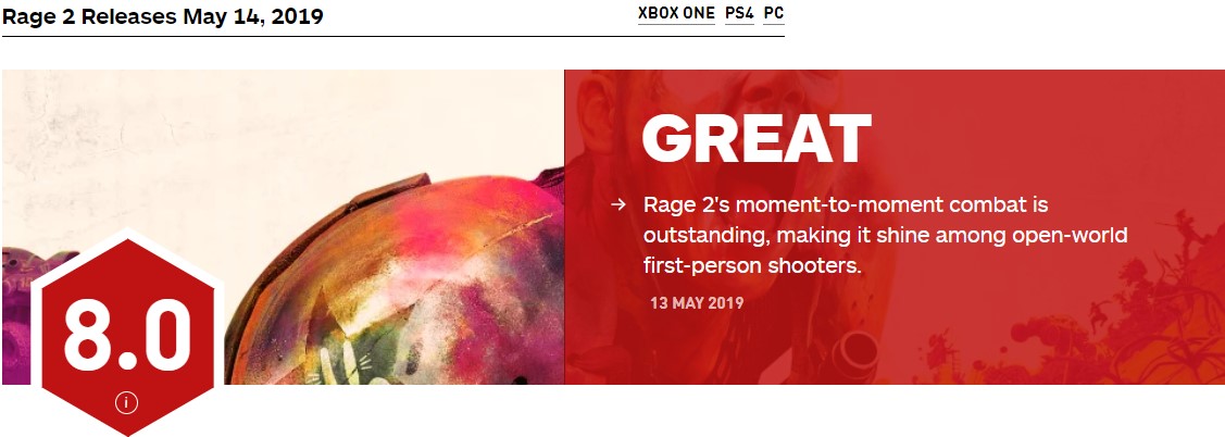 《狂喜2》尾批媒体评分支布 IGN 8分 GameSpot 6分