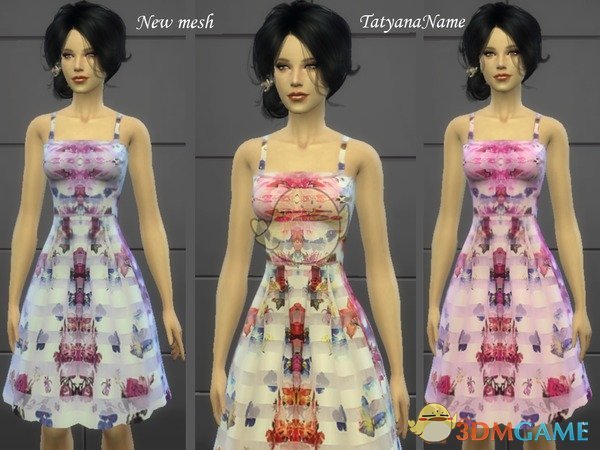 《模拟人生4》女性多彩连衣裙MOD