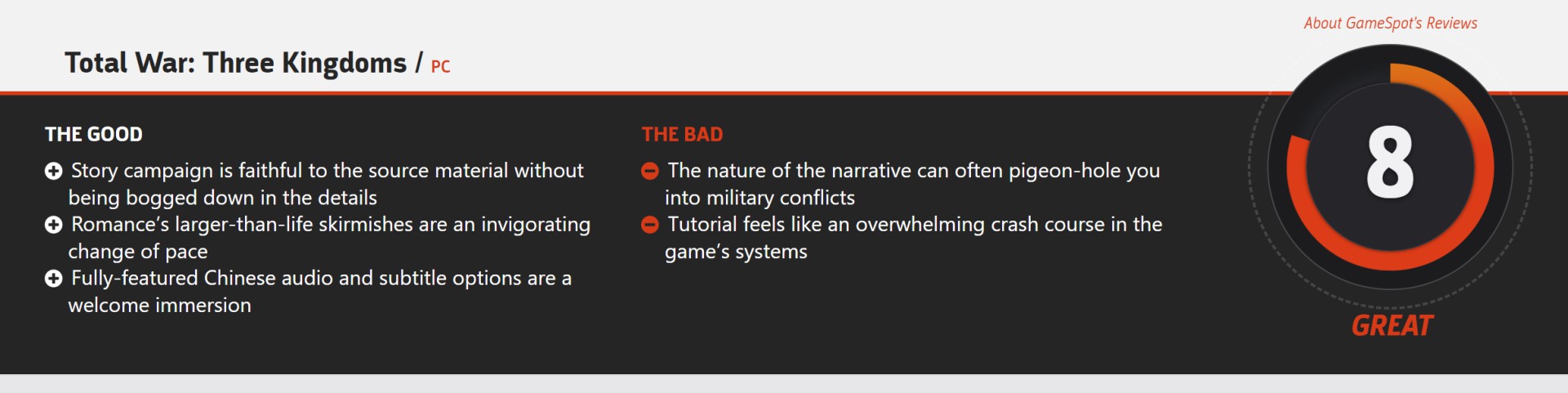 《全面战争：三国》外媒评分汇总 游戏宏大让人激动