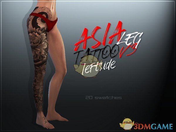 《模拟人生4》亚洲风格脚部纹身MOD