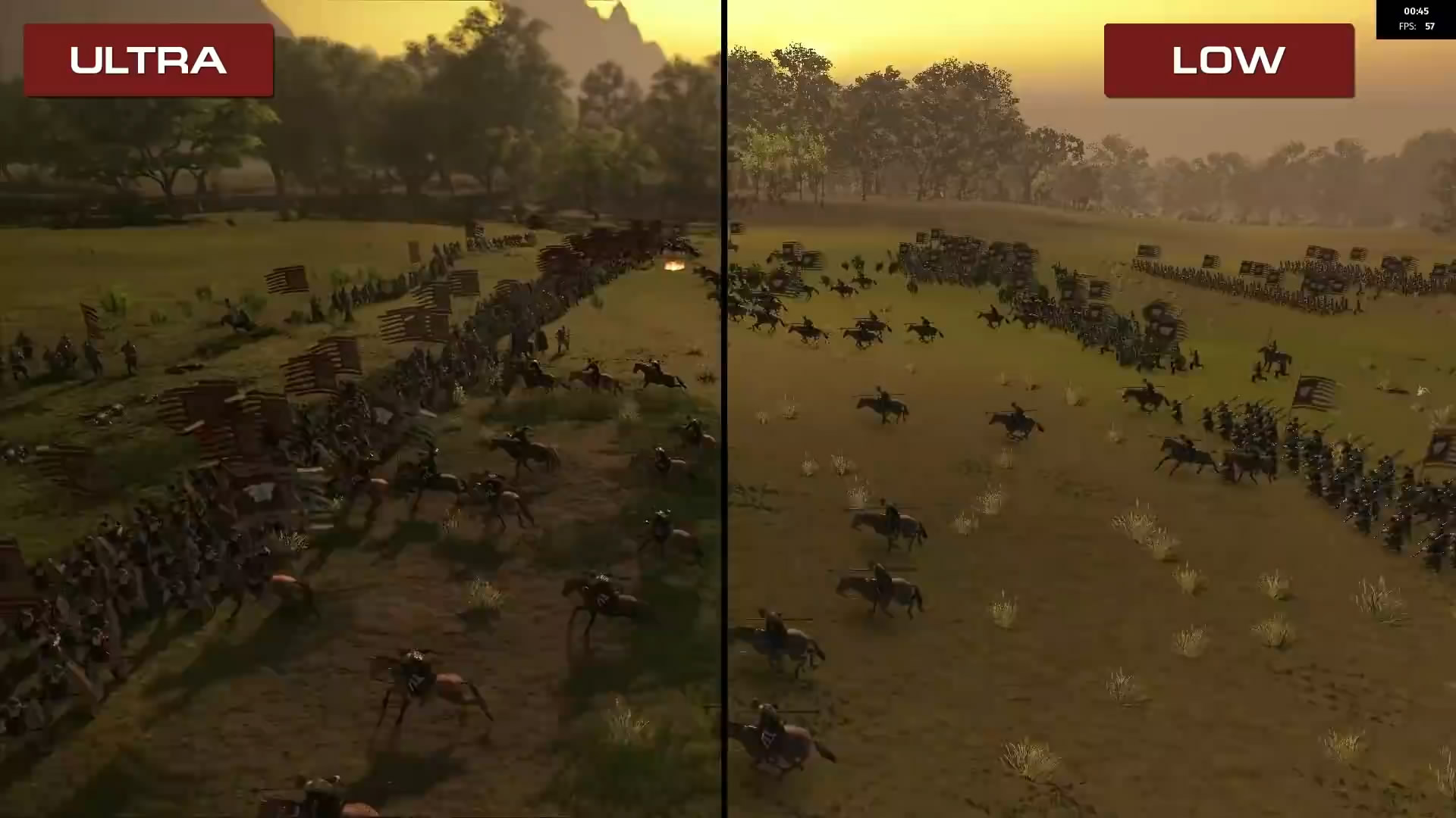 《全面戰爭：三國》高低畫質對比視頻看看有何不同