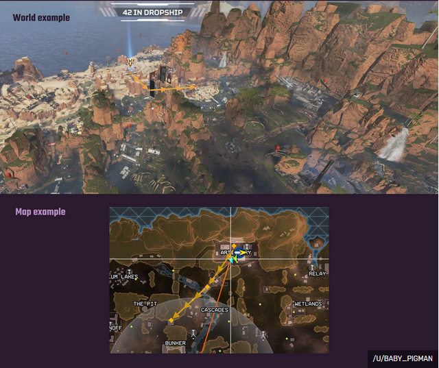 玩家自行优化《APEX英雄》标记系统 加入地图路径导航