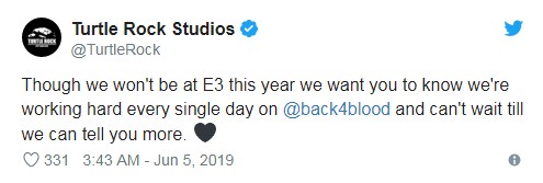 求生之路开发商退出E3 新作《嗜血回归》不能展示了