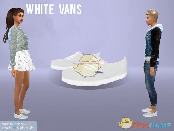 《模拟人生4》白色帆布鞋MOD