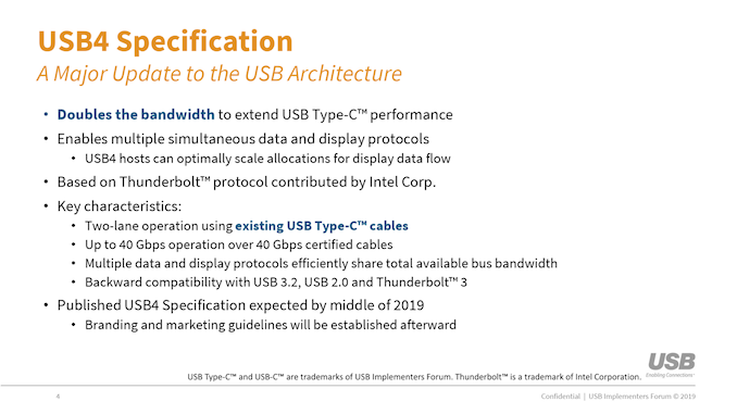 USB4整卖设备正正在筹办中：2020年下半年上市