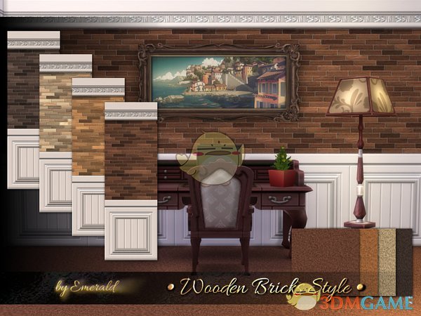 《模拟人生4》木砖风格墙面MOD
