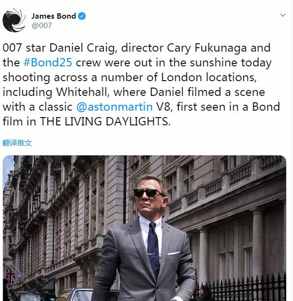 《邦德25》拍摄重启！007携典范超跑飒爽明相伦敦