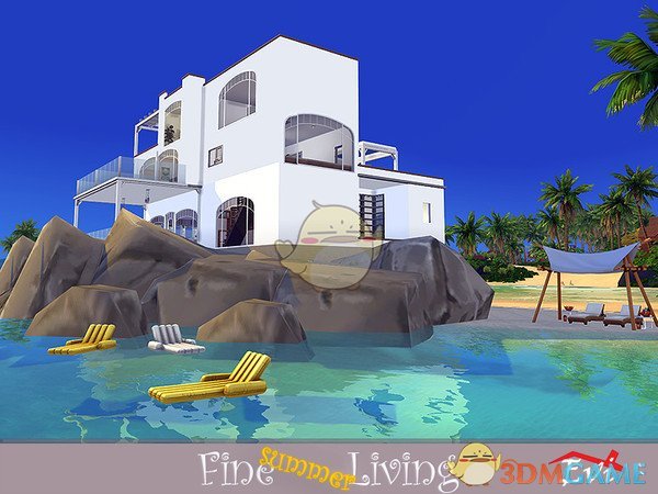 《模拟人生4》沙滩上的三层住宅MOD