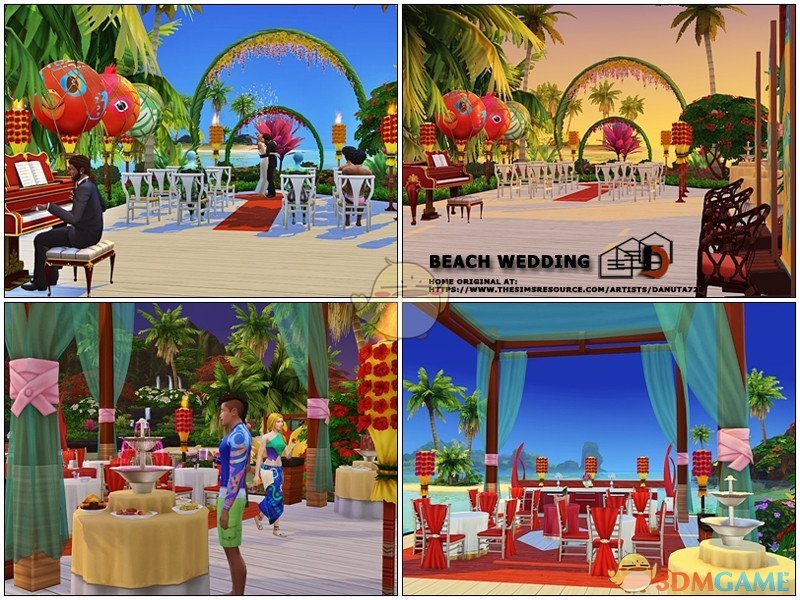 《模拟人生4》沙滩上的婚礼场地MOD