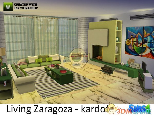 《模拟人生4》彩色风格起居室家具MOD
