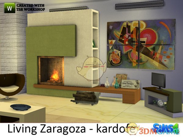 《模拟人生4》彩色风格起居室家具MOD