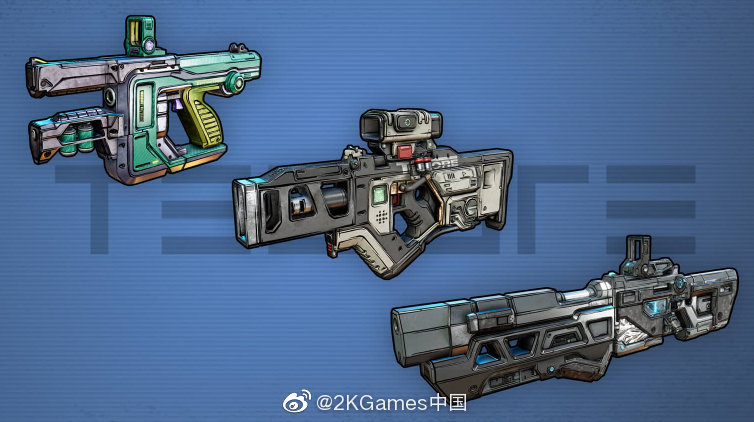 《无主之地3》首批枪械效果图曝光 造型各异