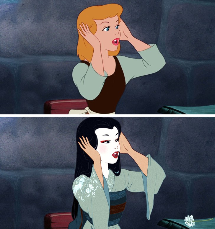 《小美人鱼》真人版肤色引争议 网友将迪士尼公主们肤色改变