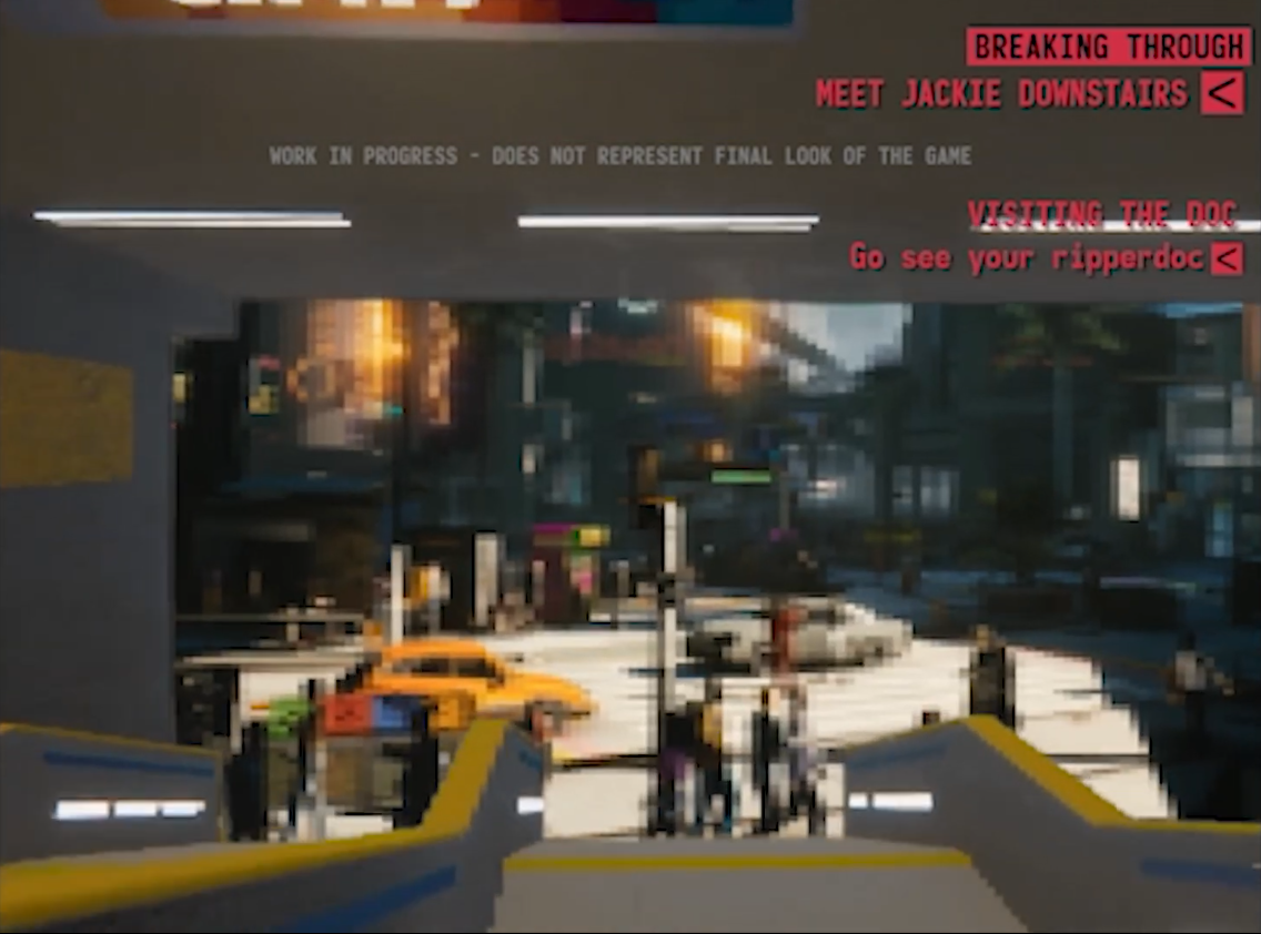 大神自制PS1版《赛博朋克2077》 一览像素夜之城