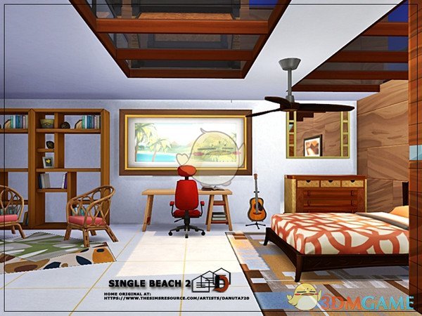 《模拟人生4》沙滩双层舒适住宅MOD