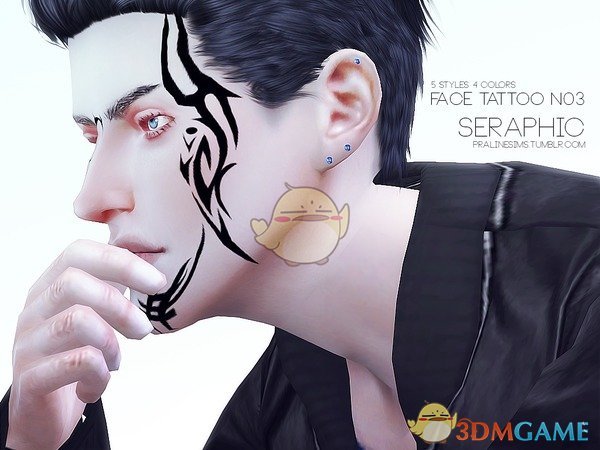 《模拟人生4》脸部帅气纹身MOD