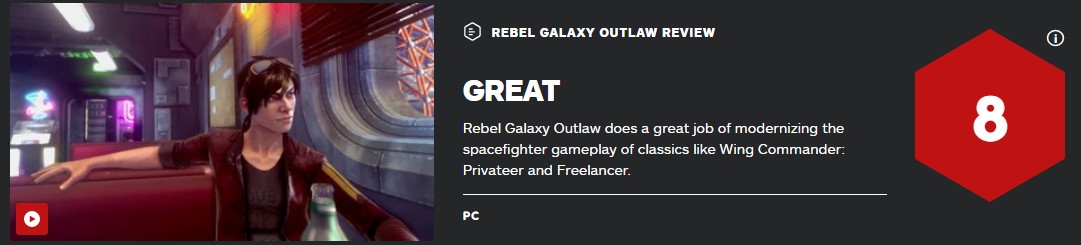 《怯闯银河系：出有法之徒》IGN评测8分