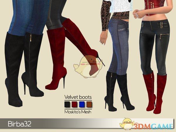 《模拟人生4》女性拉链式皮靴MOD